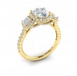 Triple Halo Oval Engagement Ring