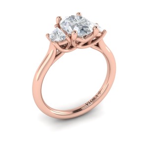 Vlora Three Stone Engagement Ring