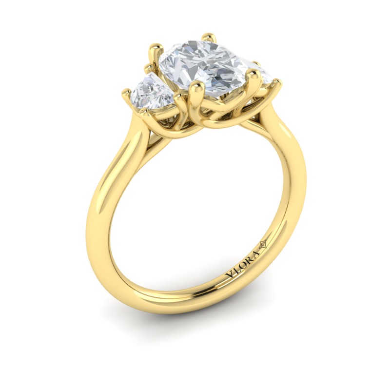 Vlora Three Stone Engagement Ring