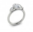 Vlora Three Stone, Bezel Engagement Ring