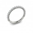 Matching Band for Interwoven Emerald Cut Three Stone Engagement Ring