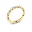 Matching Band for Interwoven Emerald Cut Three Stone Engagement Ring