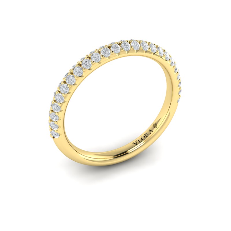 Matching Band for Solitaire Oval Engagement Ring with Hidden Halo
