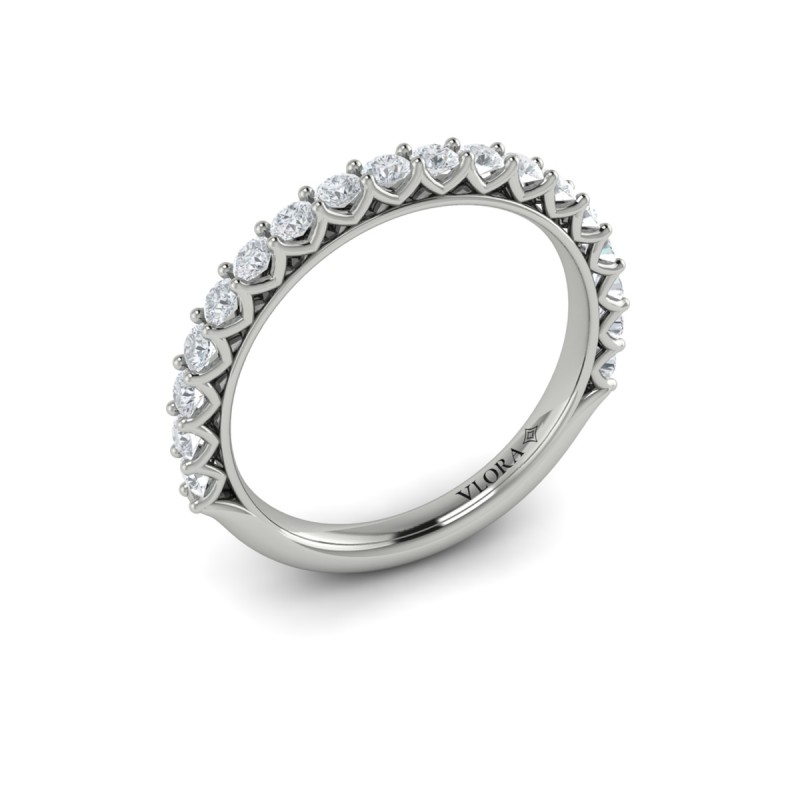 Matching Band for Woven Elegance Hidden Halo Round Engagement Ring