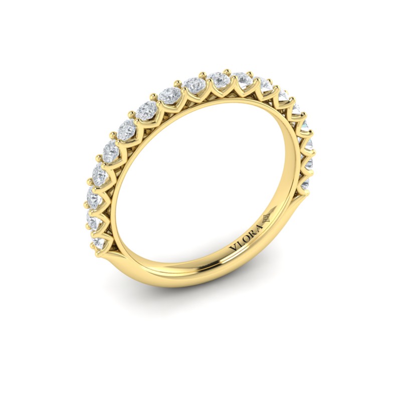 Matching Band for Woven Elegance Hidden Halo Round Engagement Ring