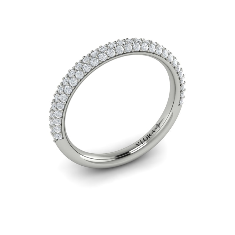 Matching Band for Shimmering Engagement Ring with Micropave Band