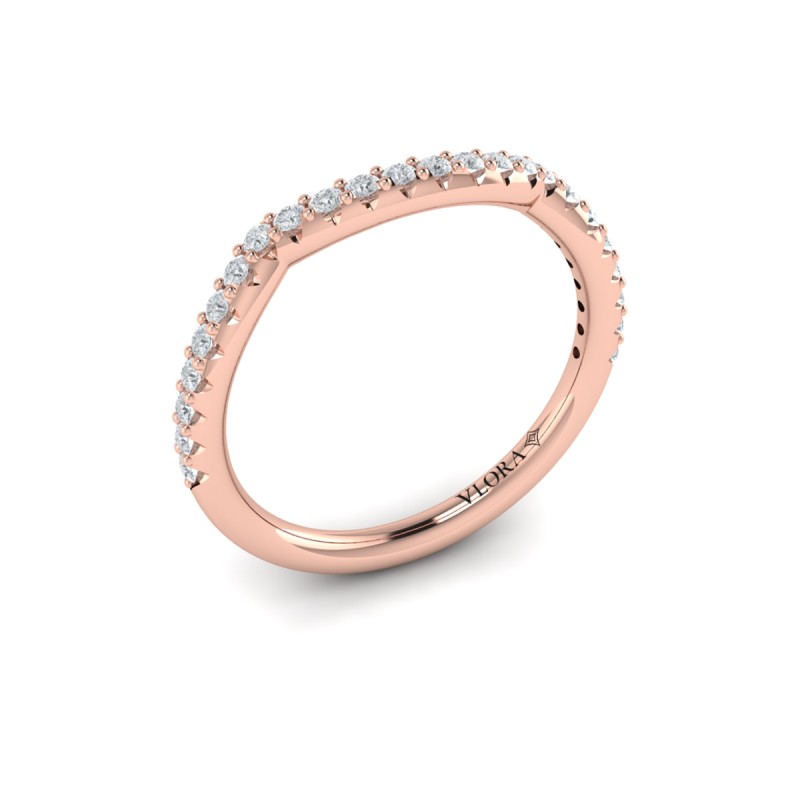 Woven Pave Matching Wedding Band