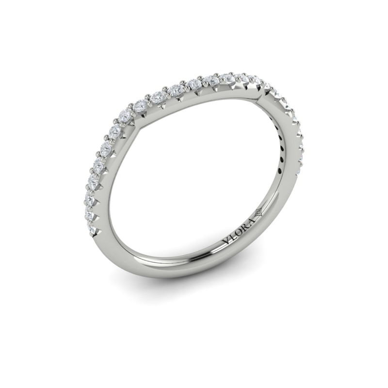 Woven Pave Matching Wedding Band