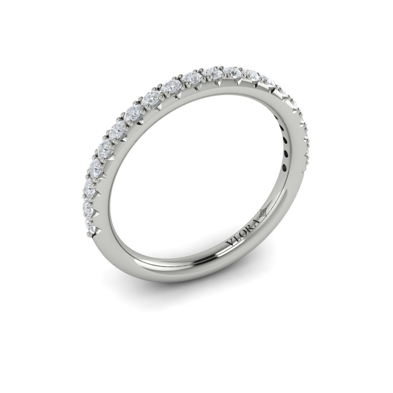 Matching Band for Unique Oval Halo Round Engagement Ring