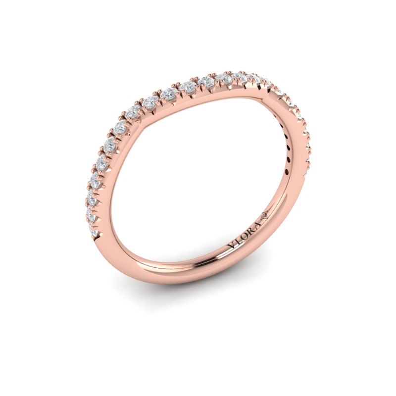 Matching Band for Enchanted Vine Oval Hidden Halo Engagement Ring