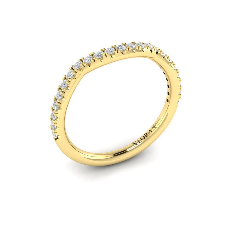 Matching Band for Enchanted Vine Oval Hidden Halo Engagement Ring