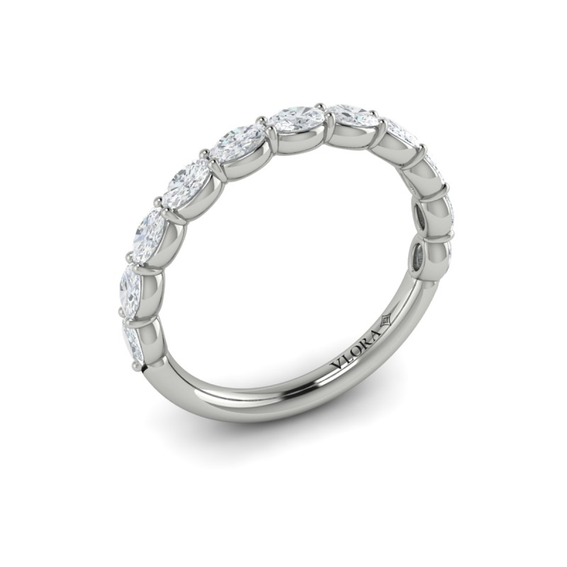 Matching Band for Graceful Round Diamond Engagement Ring