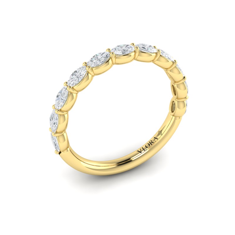 Matching Band for Graceful Round Diamond Engagement Ring