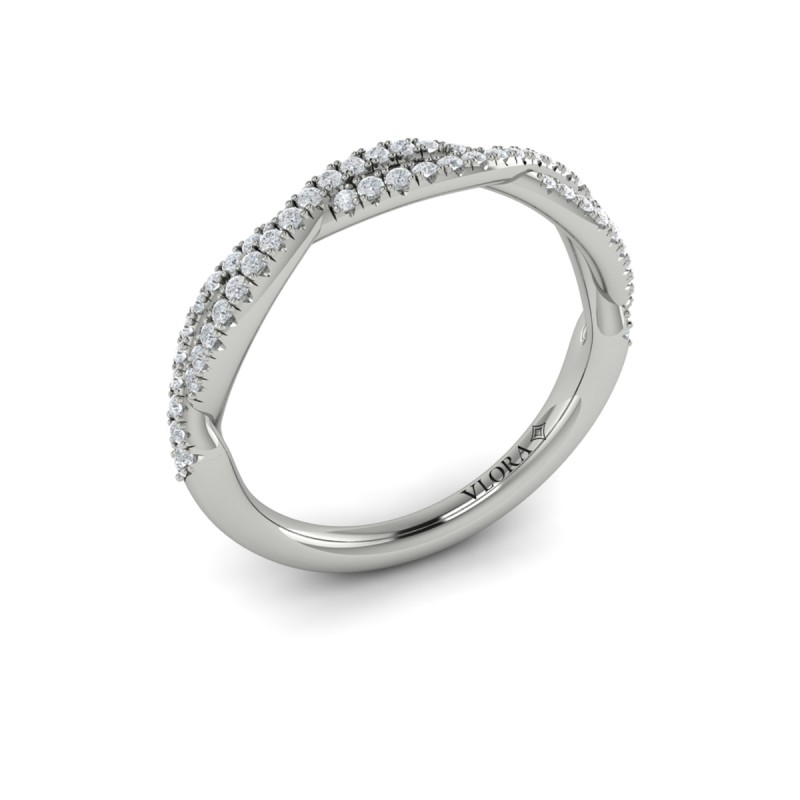Matching Band for Entwined Pear Halo Engagement Ring