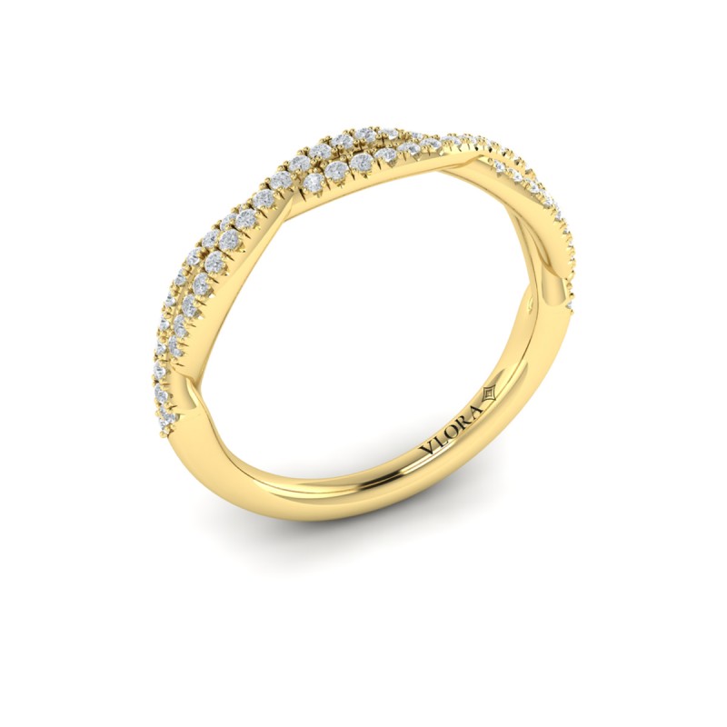 Matching Band for Entwined Pear Halo Engagement Ring