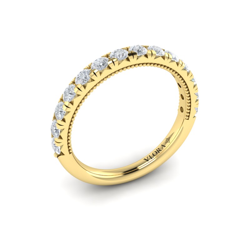 Matching Band for French Cathedral Oval Hidden Halo Engagement Ring