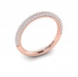 Matching Band for Shimmering Hidden Halo Engagement Ring with Micropave Band