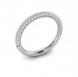Matching Band for Shimmering Hidden Halo Engagement Ring with Micropave Band