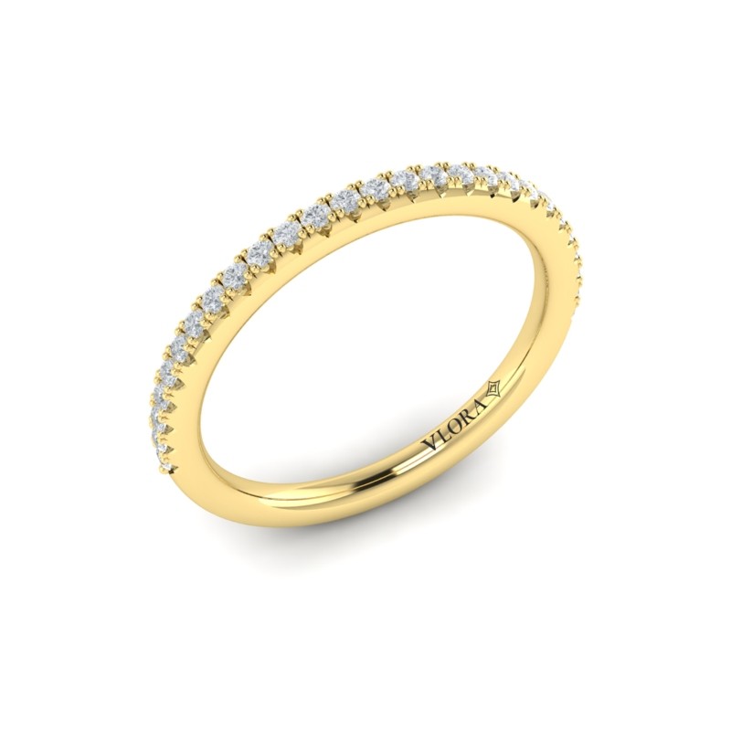 Matching Band for Fluted Emerald Cut Engagement Ring