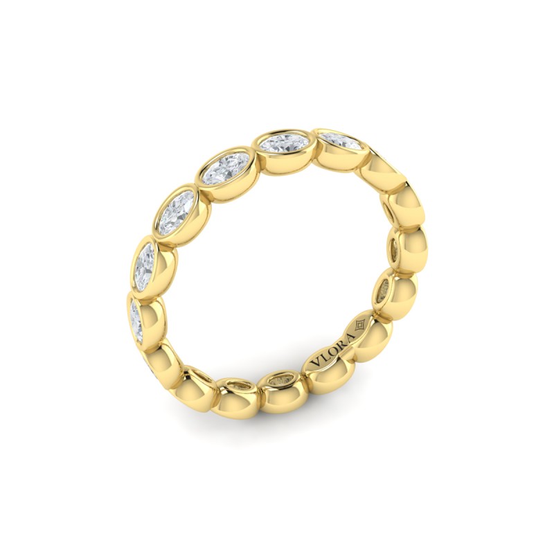 Bezel Set Oval Eternity Ring