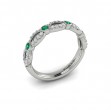 Diamond and Emerald Cascade Band