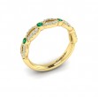 Diamond and Emerald Cascade Band