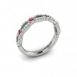 Diamond and Ruby Cascade Band
