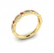 Diamond and Ruby Cascade Band
