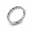 Diamond and Sapphire Cascade Band