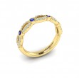 Diamond and Sapphire Cascade Band