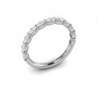 Graceful Oval Shared Prong Stackable Band