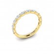 Graceful Oval Shared Prong Stackable Band