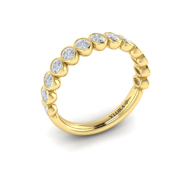 Bezel-Set Stackable Band