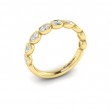 Bezel-Set Oval Stackable Band