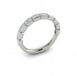 Bezel-Set Emerald Cut Stackable Band