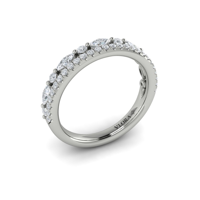 Marquise Duo Stackable Band