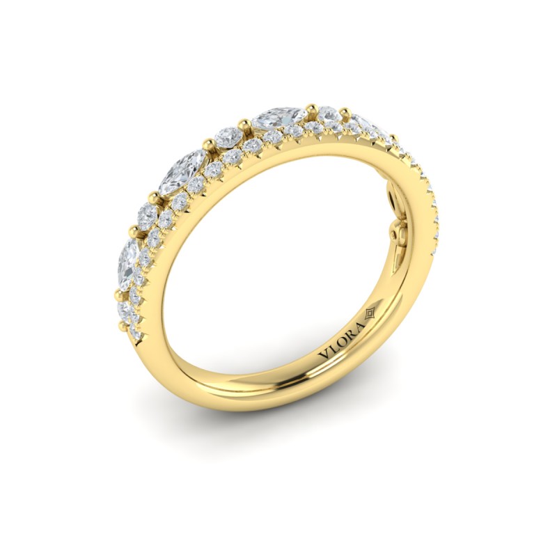 Marquise Duo Stackable Band
