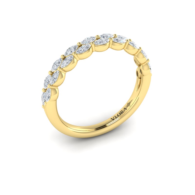 Double Marquise Stackable Band