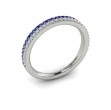 Slim Sapphire and Diamond Band