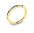 Slim Sapphire and Diamond Band