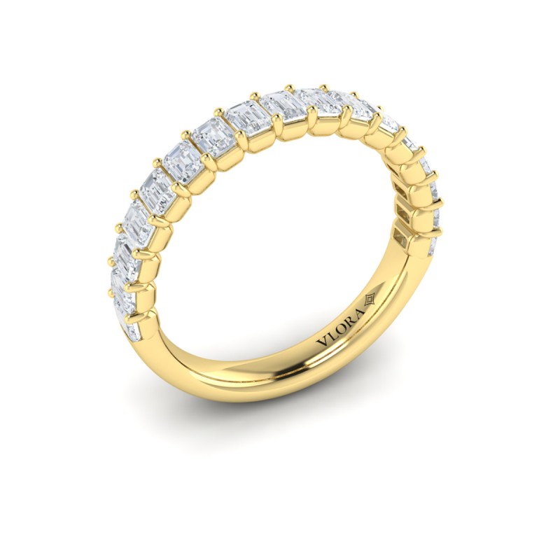 Bold Emerald Cut Stackable Band
