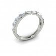 Crossed Baguette and Round Stackable Band