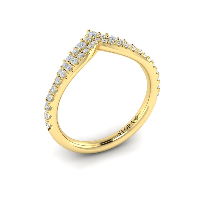 Delicate Chevron Contoured Band