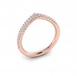 Pave Chevron Contoured Band