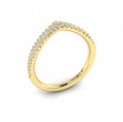 Pave Chevron Contoured Band