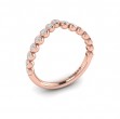 Bezel-Set Chevron Contoured Band