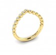 Bezel-Set Chevron Contoured Band