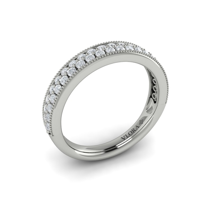 Vintage-Inspired Pave Stackable Band