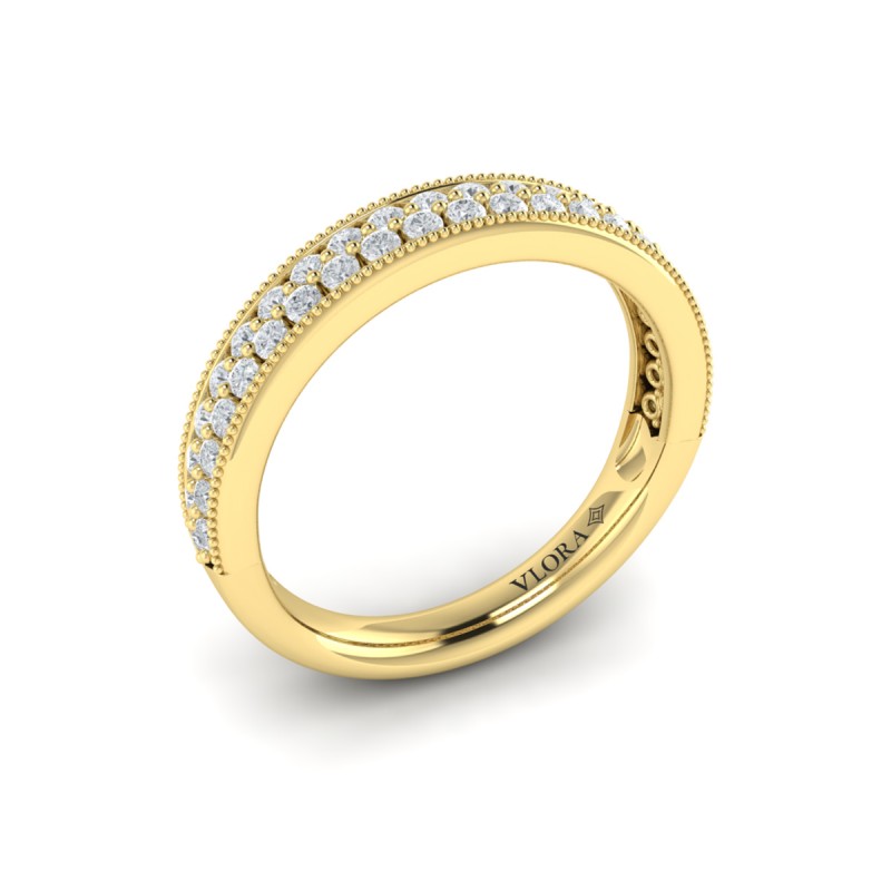 Vintage-Inspired Pave Stackable Band