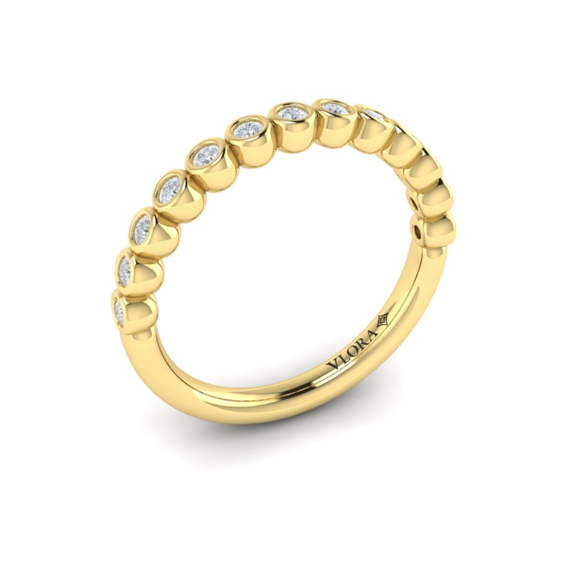 Bezel-Set Stackable Band